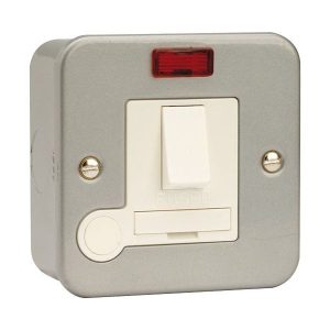 Click Metal Clad 13A Dual Pole Neon Switched Fused Connection Unit