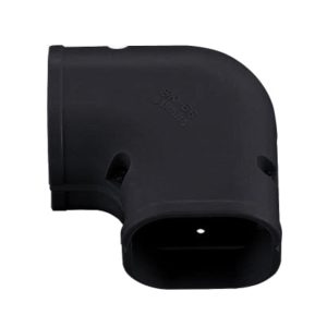Inaba Denko 100mm Black Trunking Flat Elbow 90°