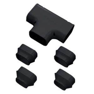 Inaba Denko 100mm Black Trunking Tee Joint