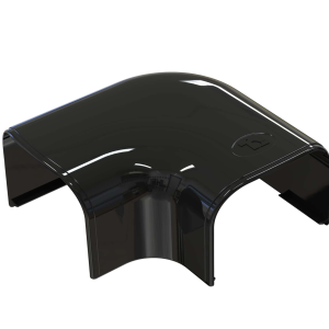 Tecnosystemi OPTIMA CP 75mm Black Trunking Flat Elbow