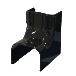 Tecnosystemi OPTIMA CAI 75mm Black Trunking Inside Elbow
