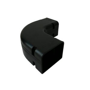 StrutFast 140mm Black Trunking Flat Elbow 90°